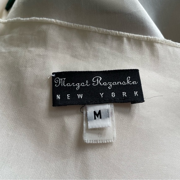 Margot Rozanska Hand-Painted OOAK ART-WEAR Silk Open Lagenlook Jacket Blazer M - Picture 7 of 12